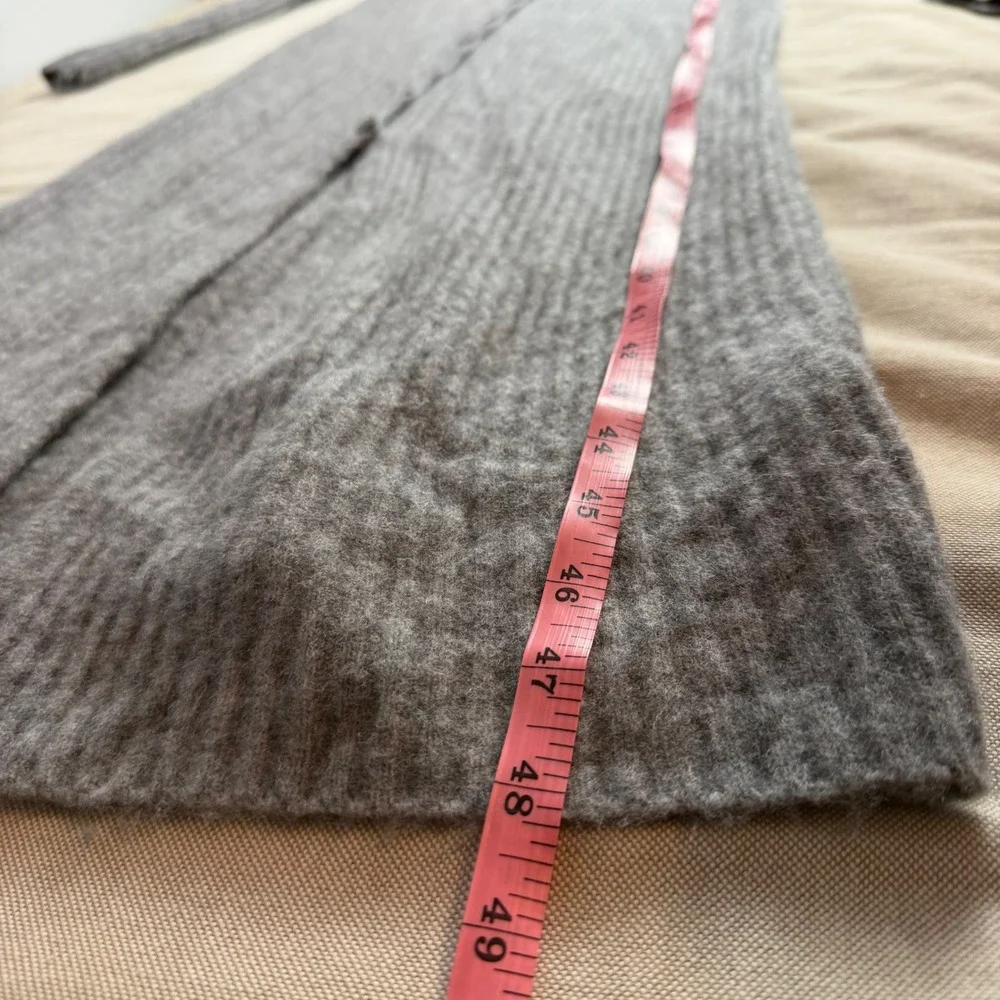 Abercrombie & Fitch Grey Merino Wool Blend Ribbed Button Front Maxi Dress SP